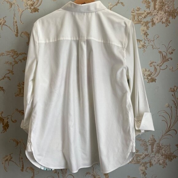 Chicos No Iron Stretch Shirt 12 Fruit Floral Print Button Up Tropical Blouse - Picture 2 of 9